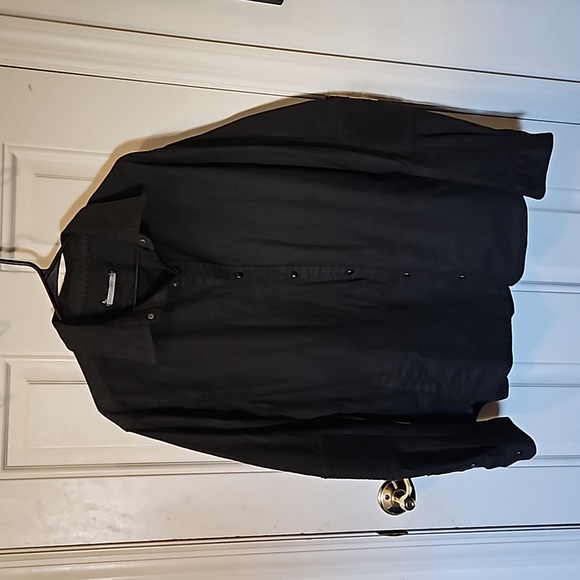 Madison Supply long-sleeved, button-snap shirt in dark gray - Picture 1 of 7